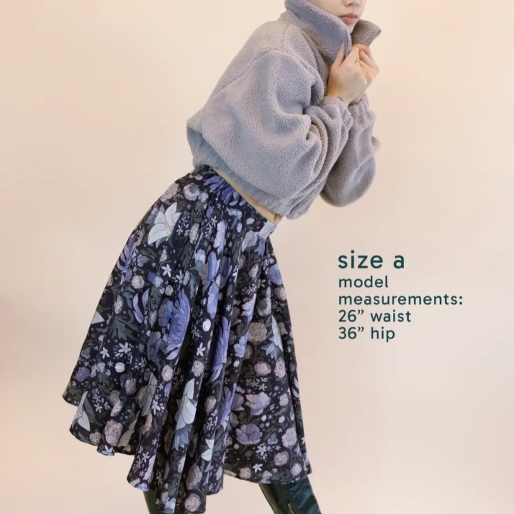 Navy Cicada Symphony Midi Skirt - Picture 8 of 8